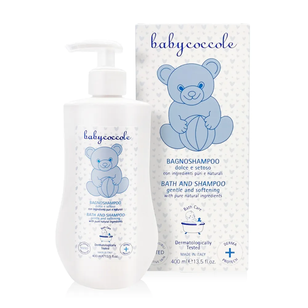 【Babycoccole寶貝可可麗】二合一洗髮沐浴露 400ml(義大利製造原裝進口)