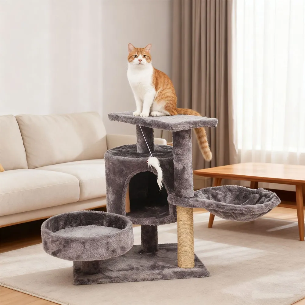 【IPSKY】多功能貓爬架 貓窩貓樹一體 耐磨耐抓 樹洞貓窩 劍麻貓抓柱 貓跳台 貓爬架 貓窩 多貓家庭適用