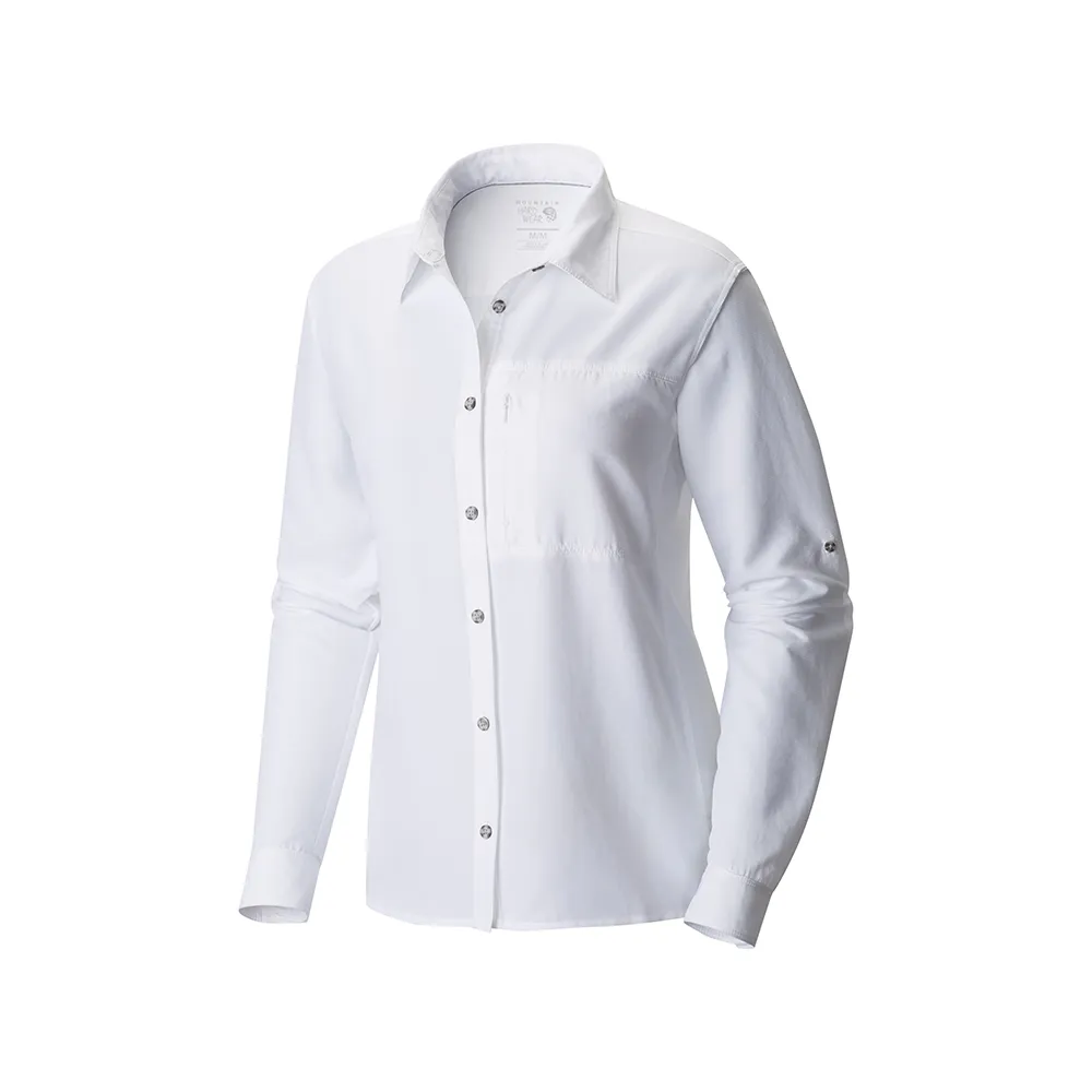 【Mountain Hardwear】Canyon™ Long Sleeve W 防曬長袖健行排汗襯衫 女款 白色 #2110541
