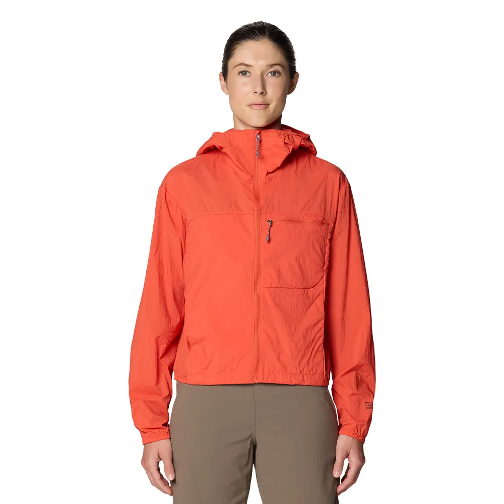【Mountain Hardwear】Wind Veil Hooded Jacket W 輕量防風連帽外套 樣貌紅 女款 #2146771