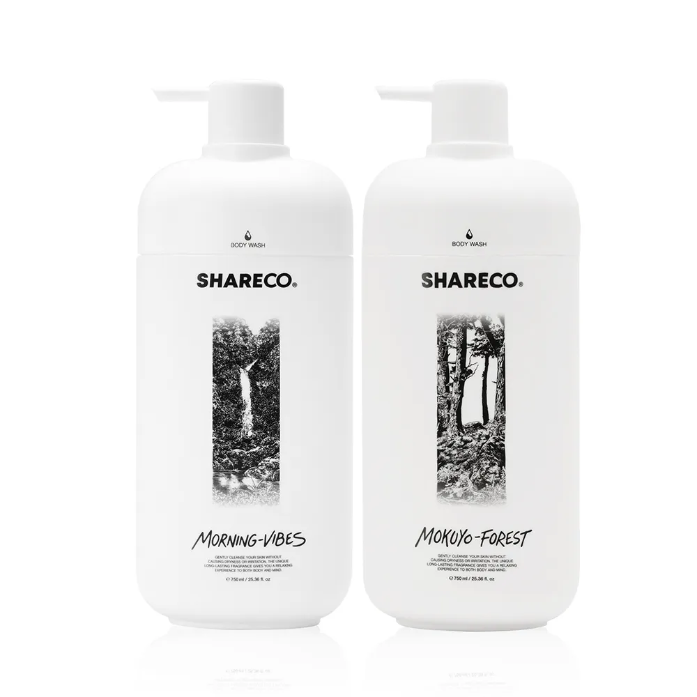 【SHARECO】香氛沐浴膠/沐浴乳750ML-2入組(多款任選)