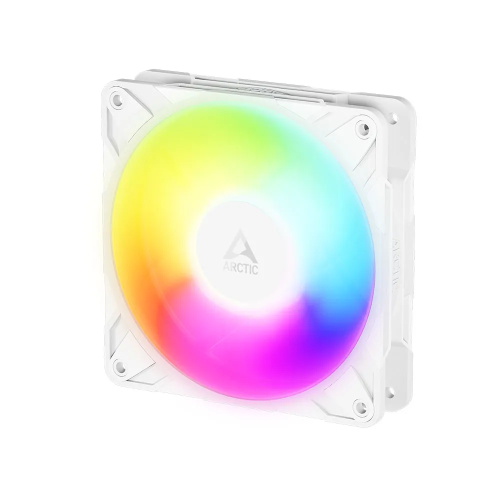 【Arctic】P12 Pro PST Reverse A-RGB 12公分反向高風壓共享風扇 白色 (反向扇 電腦風扇 機殼風扇 散熱)