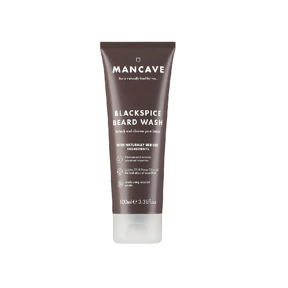 Man Cave BlackSpice Beard Wash茶樹精油鬍鬢清潔劑(公司貨/100ml)