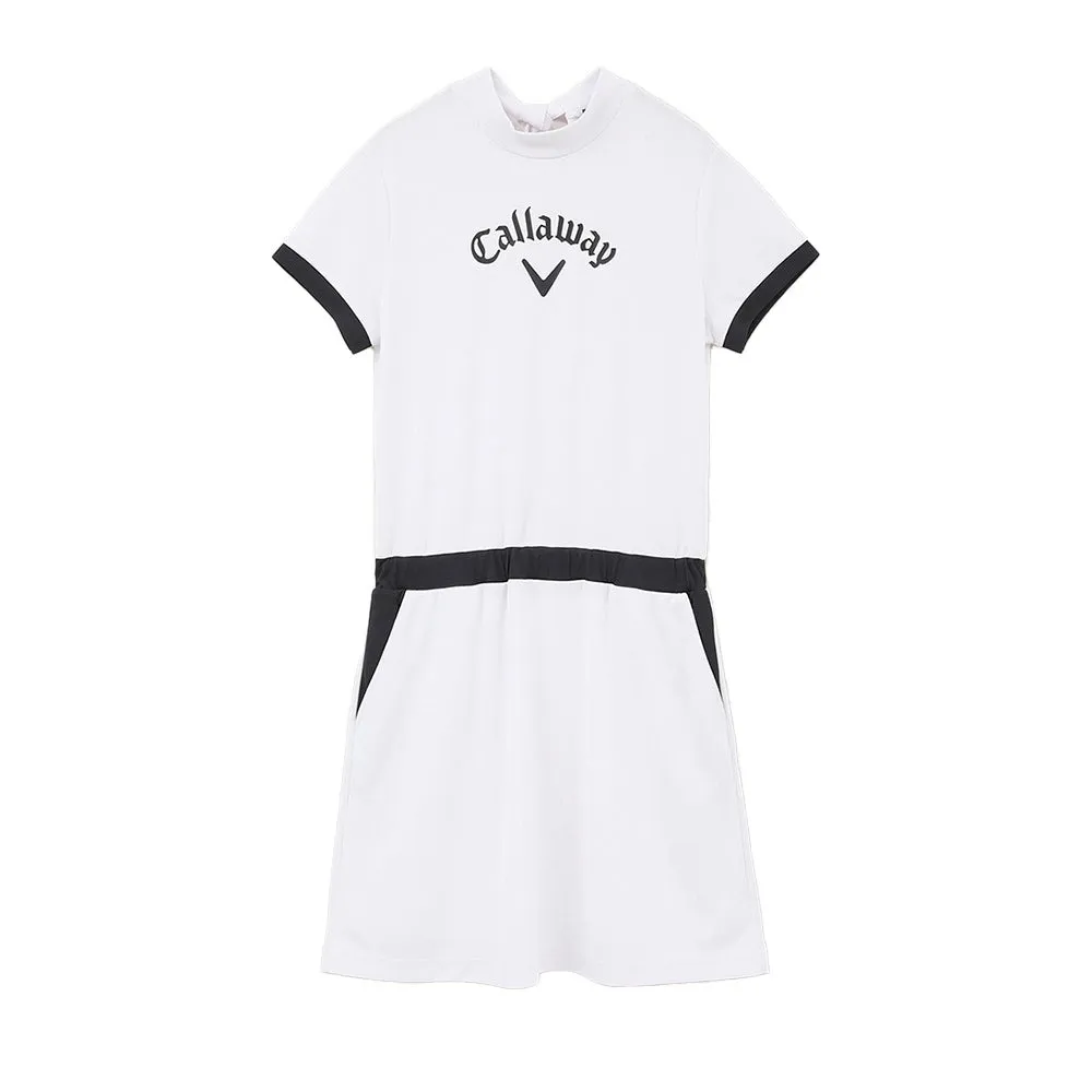 【Callaway 卡拉威】SHORT-SLEEVED DRESS 女士 快乾短袖洋裝 白色