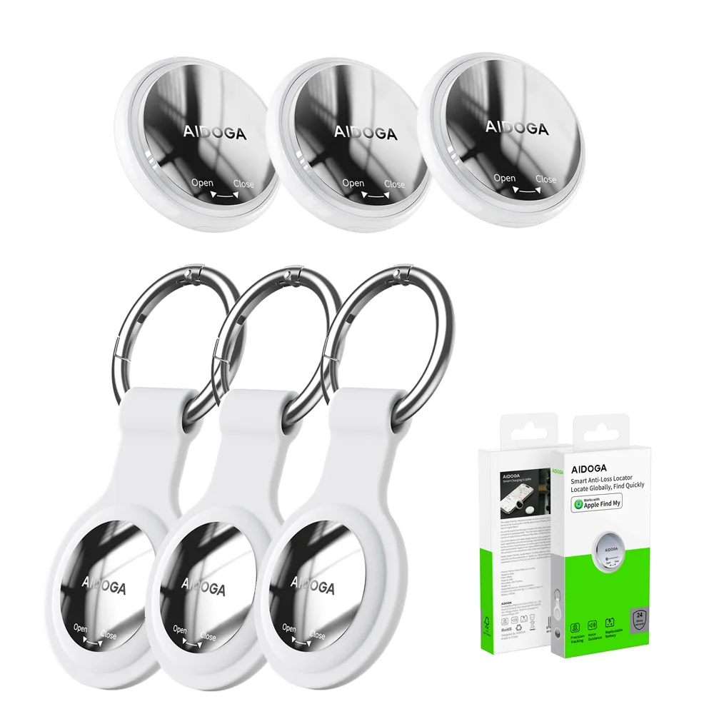 【AIDOGA】3入組 蘋果認證 Tag 全球定位器防丟器尋物追蹤器 (支援 Apple Find my)