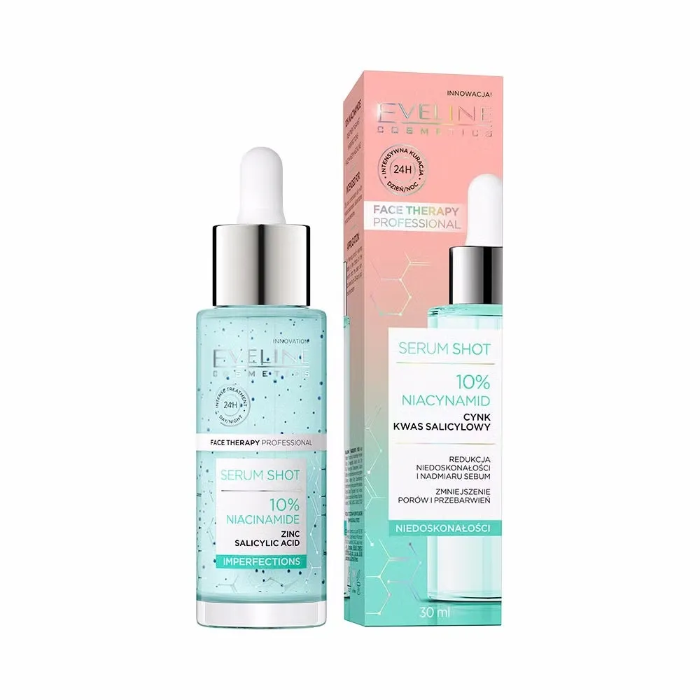 【Eveline Cosmetics】高濃度精華系列 10%複合菸鹼醯胺控油精華 30ml(波蘭原裝)