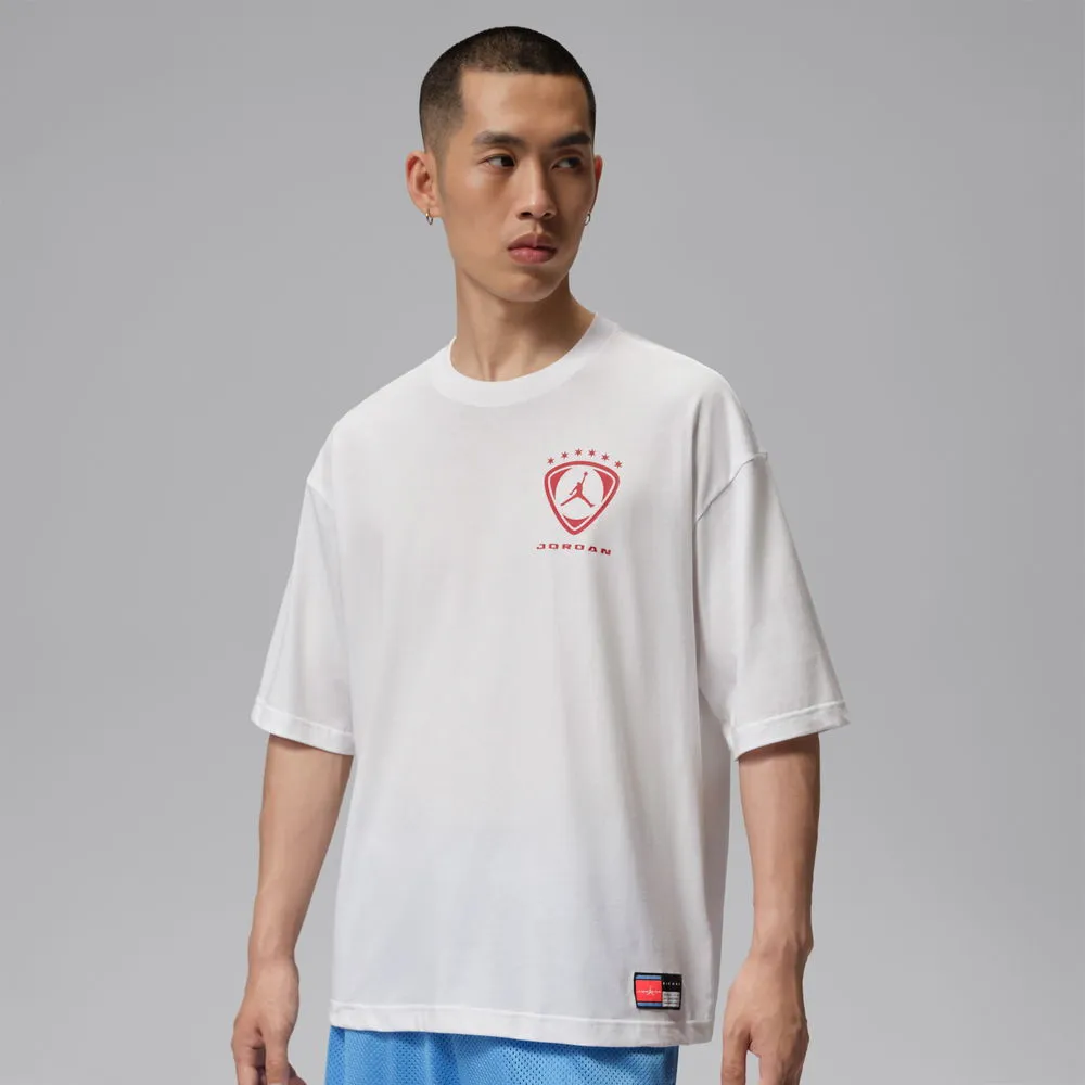 【NIKE 耐吉】短袖上衣 男 AS M J BRK FC OVSZ GFX SS CRW 喬丹 運動 休閒 短T 白 (IO0011100)