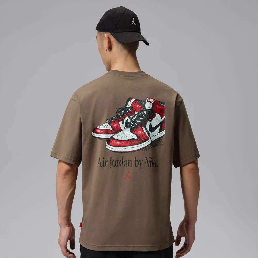 【NIKE 耐吉】短袖上衣 男 AS M J BRK GX SNKR 85 SS CRW 喬丹 運動 休閒 短T 棕 (IX1577274)
