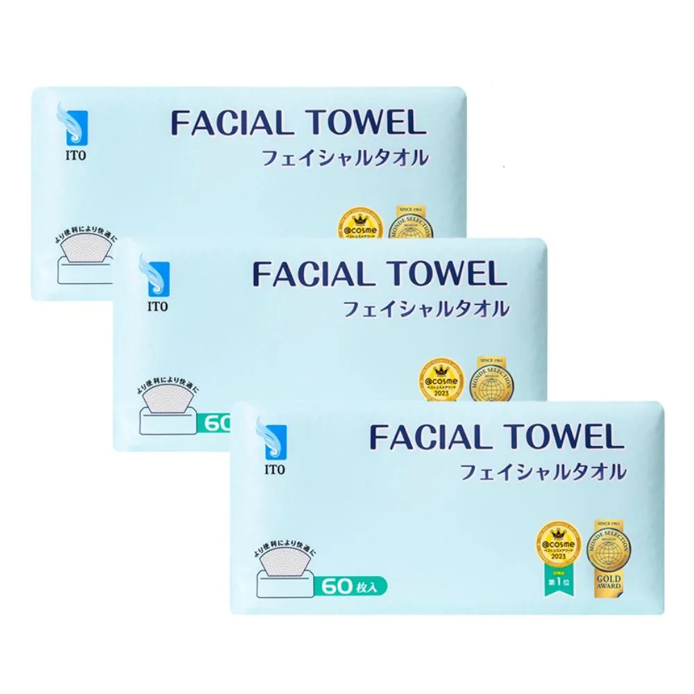 【ITO】抽取式珍珠紋洗臉巾(1入60抽 3入組共180抽)