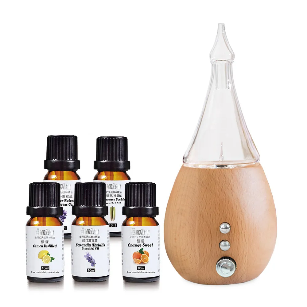【ANDZEN】安得仁 實木擴香儀AZ-8100第2代(買就送澳洲精油10mlx5瓶/香氛機/負離子/定時/玻璃/擴香機)