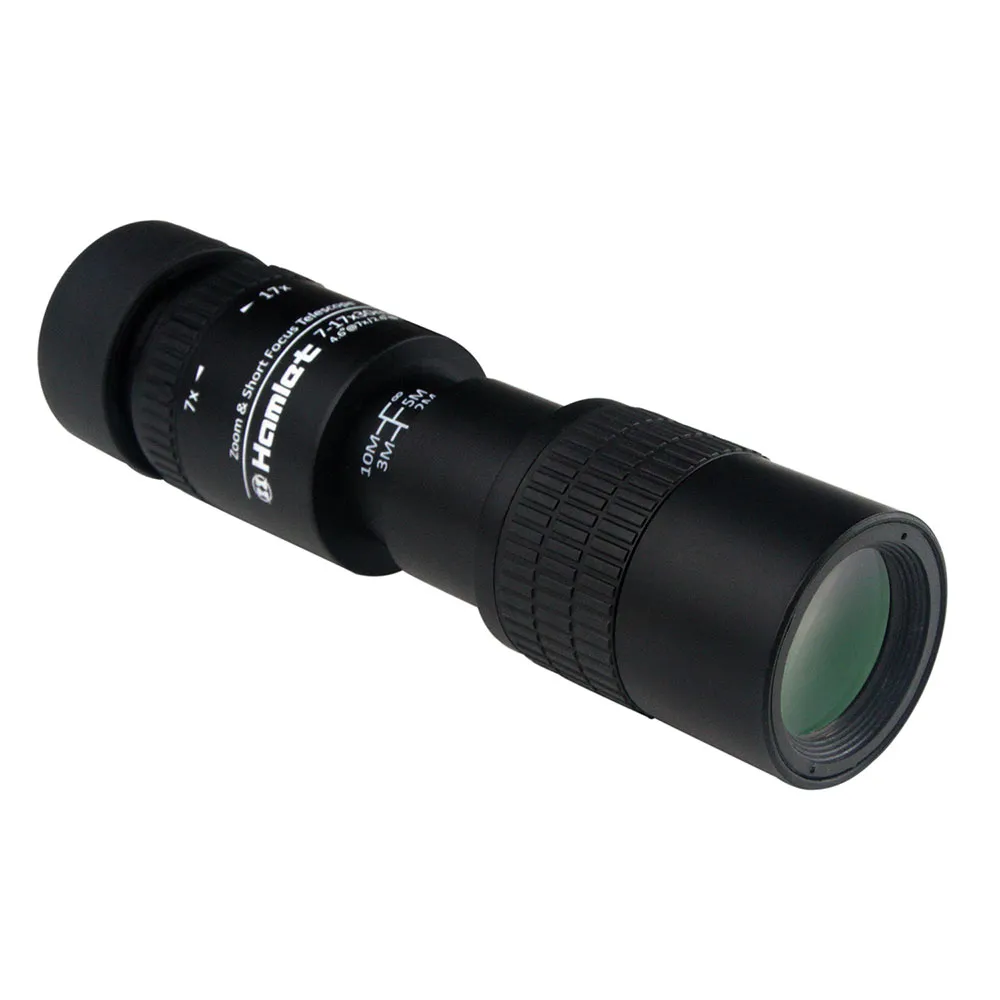 【HWATANG】7-17x30mm 變倍大口徑單眼短焦望遠鏡 Hamlet K355(高清晰賞鳥 演唱會球賽 出國旅遊)