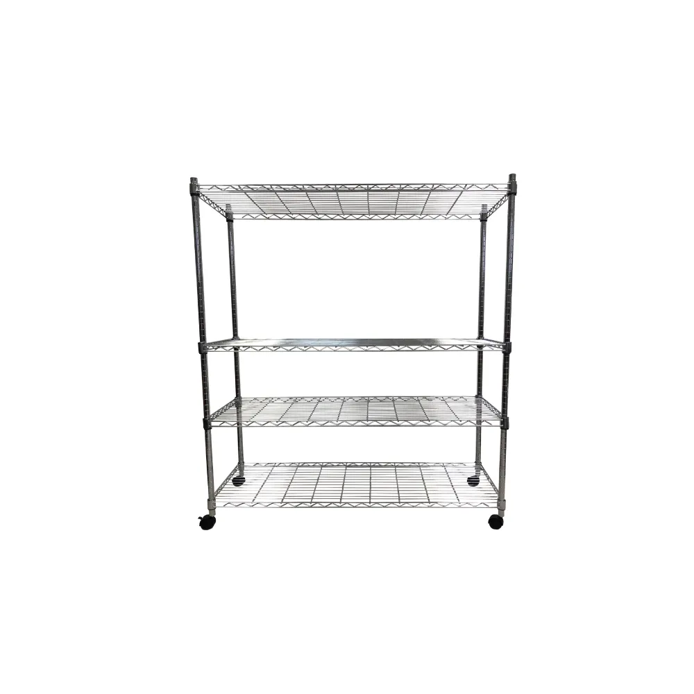【A+Courbe】MIT耐重四層架-附輪 45x120x125cm(鐵力士架/鐵架/收納架/置物架/層架/架子)
