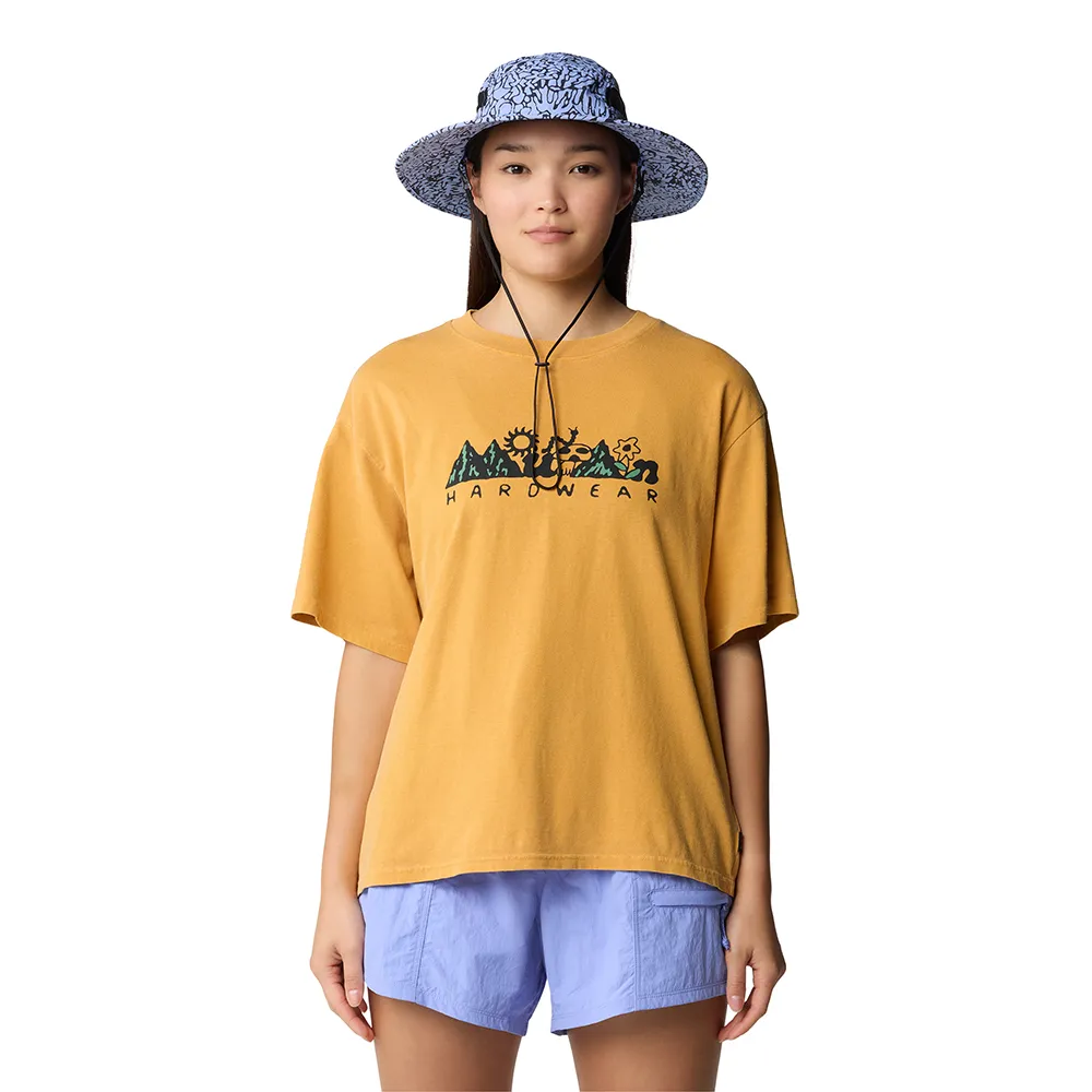 【Mountain Hardwear】MHW Sun Stash Collab Short Sleeve 蘑菇花朵厚磅棉短袖T恤 女款 日落金 #2122121