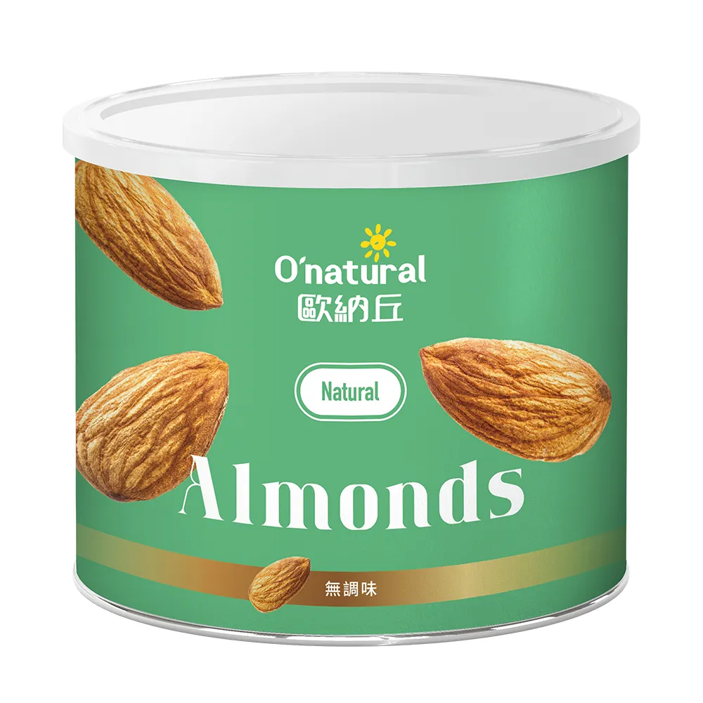 【O’natural 歐納丘】純天然美國加州杏仁果190g/罐