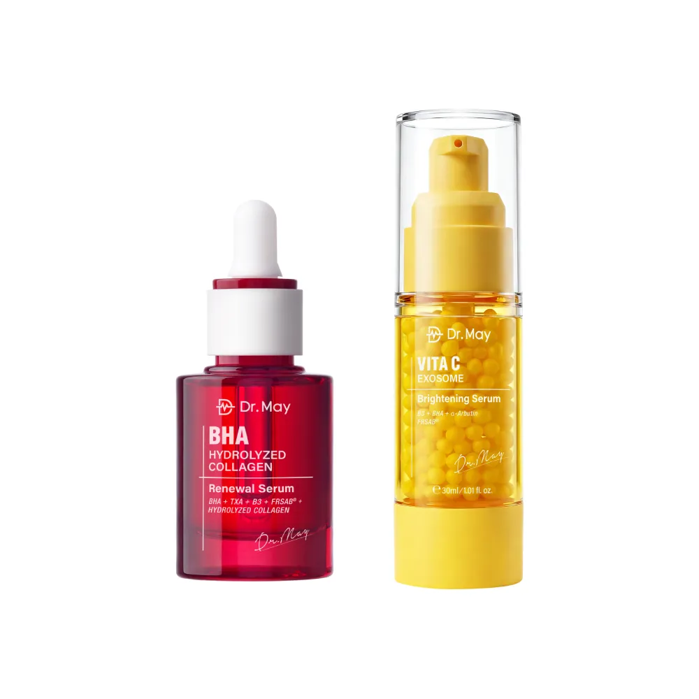 【Dr. May 美博士】雙11限定-外泌C美白精華30ml+紅膠原煥膚新生精華30ml / PDRN積雪草保濕精華30ml_任選1入