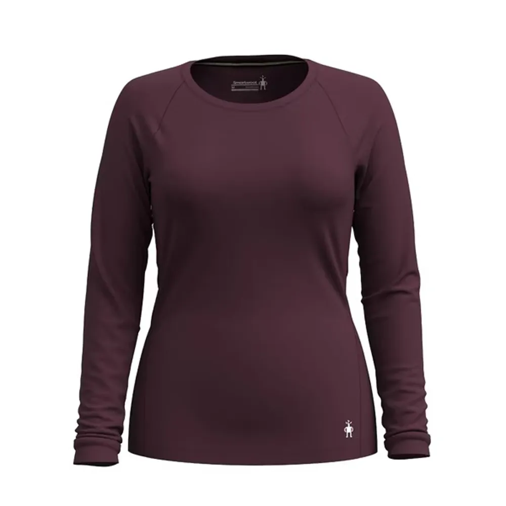 【SmartWool】女 All-season 美麗諾羊毛內著長袖.衛生衣.內搭衣(SW016913-L83 茄子色)
