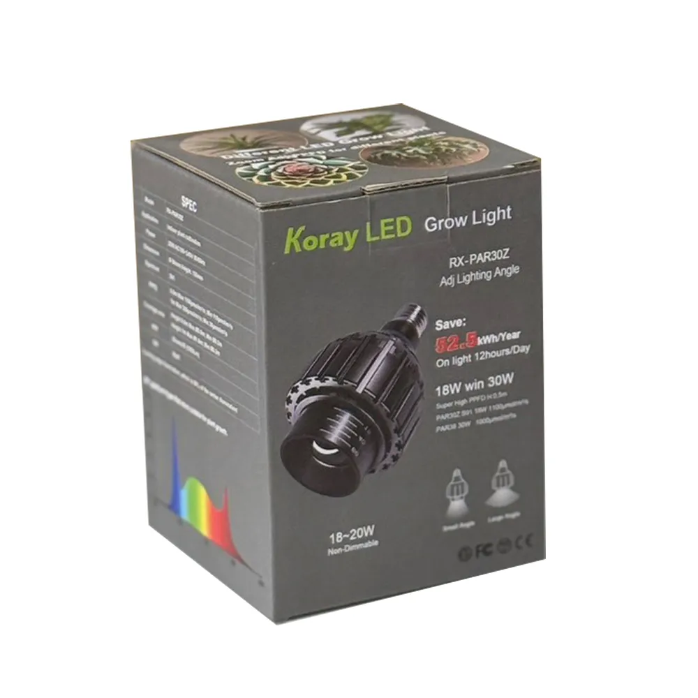 【JIUNPEY 君沛】嚴選植物燈 PAR30 LED20W 高光效植物聚光燈 黑色-調焦款 S91光譜(植物生長燈 植物燈)