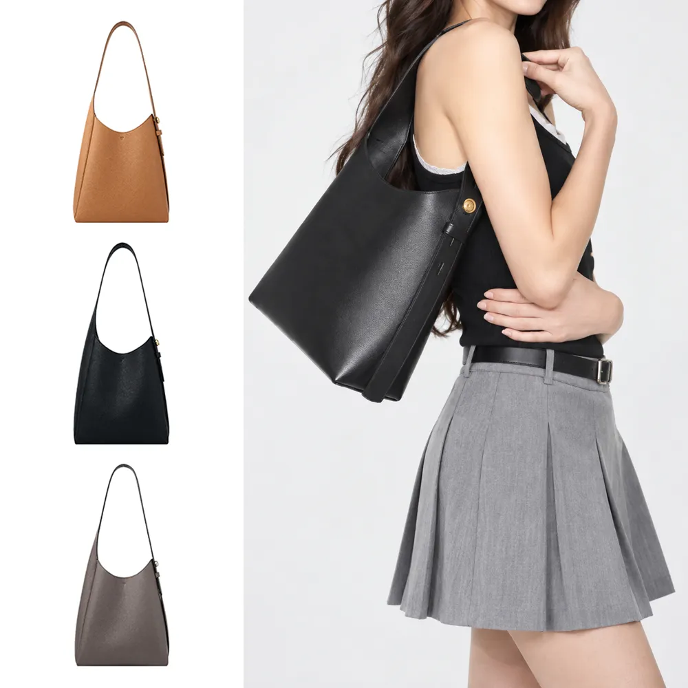 【TORY BURCH】ROMY HOBO 荔枝紋肩背包(小/多色選)