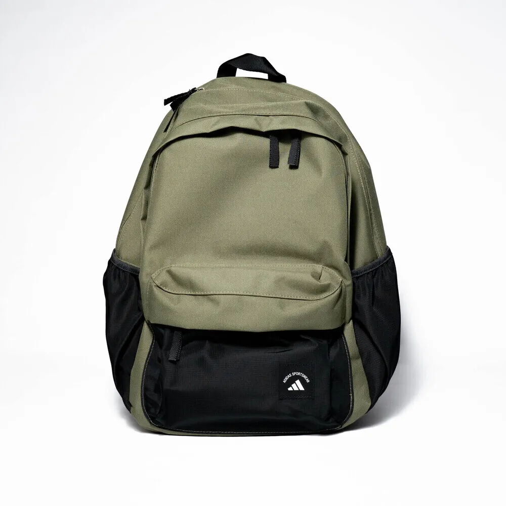 【adidas 愛迪達】Mh Material Bp 後背包 運動包 休閒包 筆電隔層 上班 學生 綠黑(KR5113)