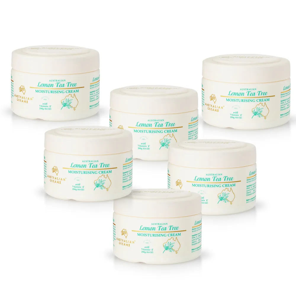 【澳洲G&M】檸檬茶樹潤膚霜含維他命E(250g/罐 6入組)