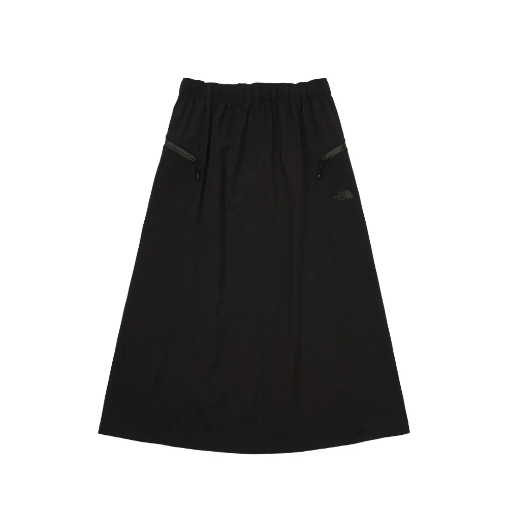 【The North Face】TNF 休閒 DWR防潑水長裙 W NORTH DOME WIND SKIRT - AP 女 黑(NF0A8DGTJK3)