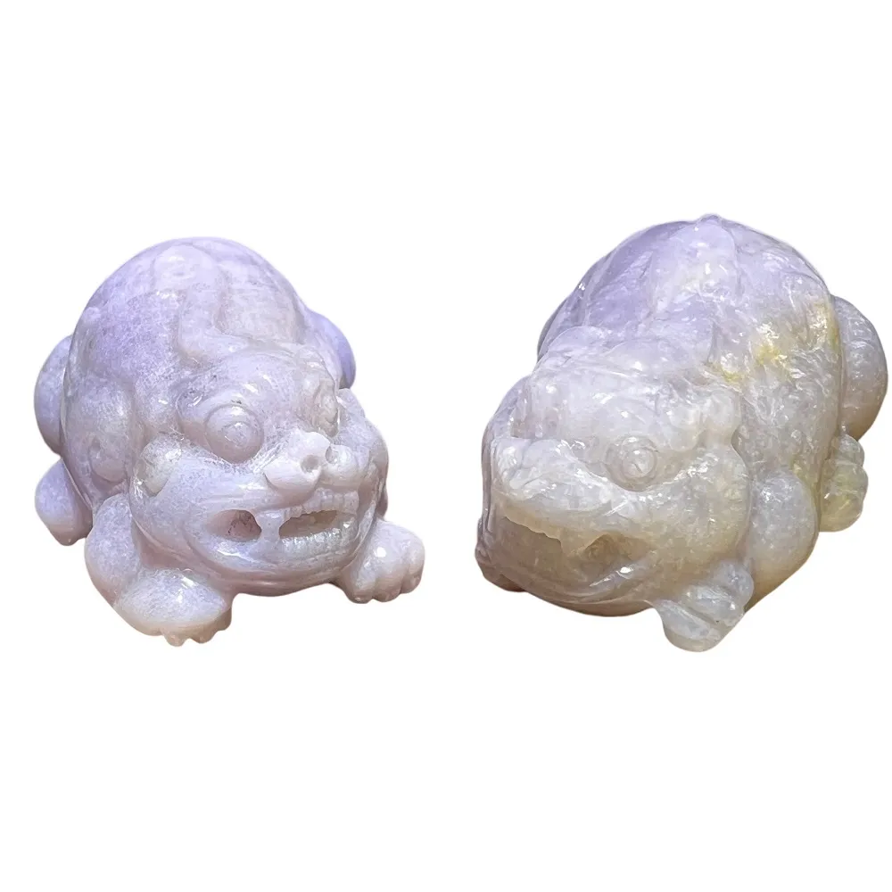 【恬芯晶品】老件珊瑚玉☆貅招財擺件組合 AZ3(招財擺飾風水擺設辦公桌開運財運發財玉母親節禮物)