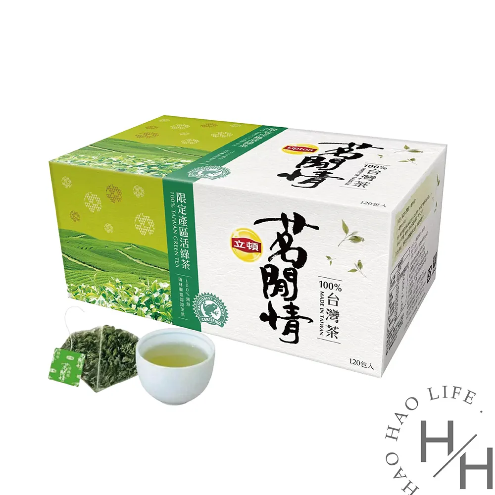 【美式賣場】立頓茗閒情台灣茶 活綠茶三角茶包(2.5公克x120包)