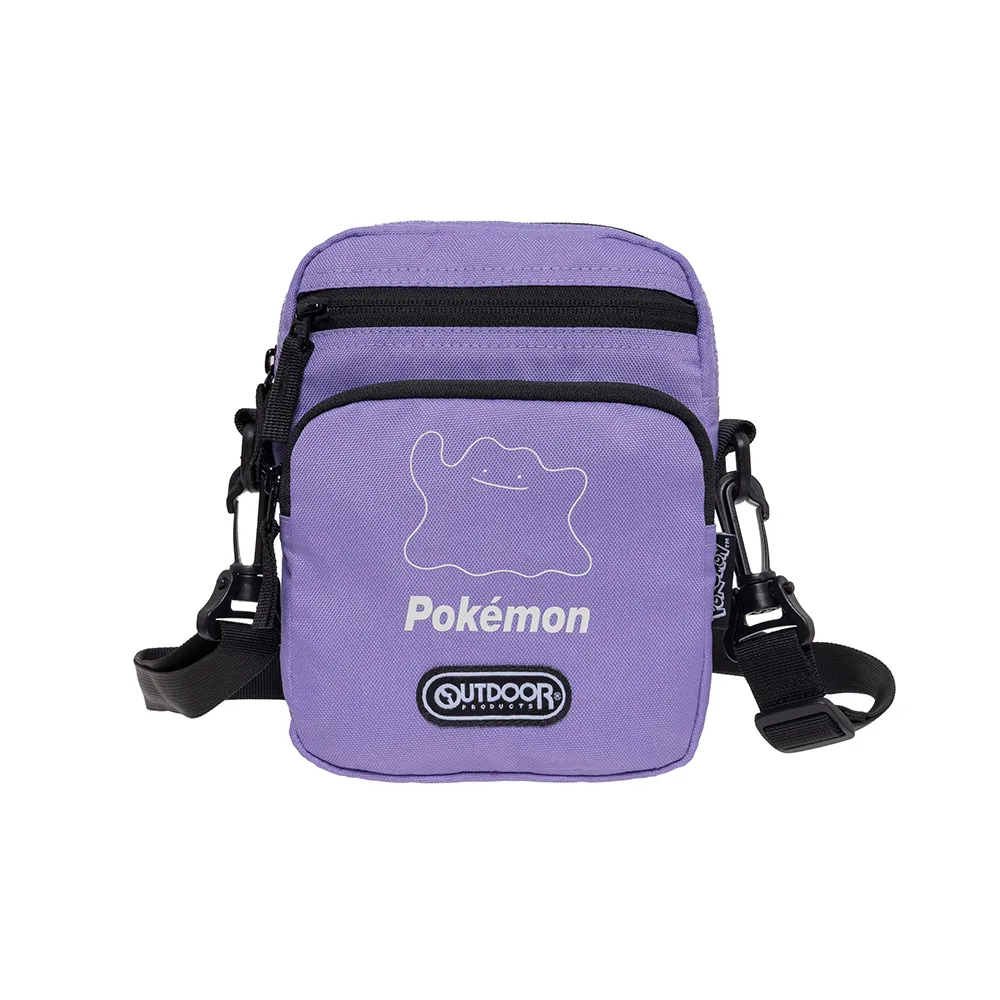 【OUTDOOR】雙11 寶可夢Pokemon-夜光百變怪直式側背包-紫色 ODGO23Q05PL(外出旅遊輕巧方便)