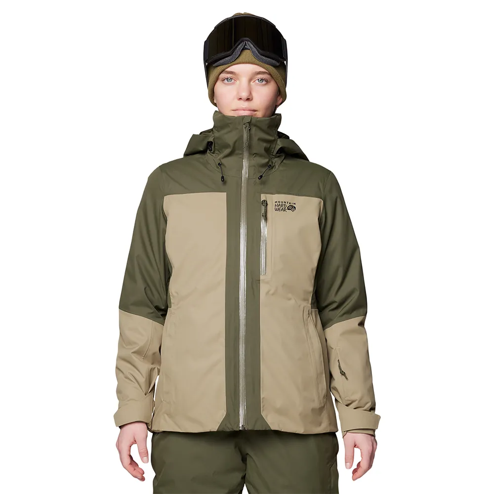 【Mountain Hardwear】Firefall™ Trifecta Jacket  兩件式防水化纖連帽外套 女款 深松綠/滑坡青 #2134751