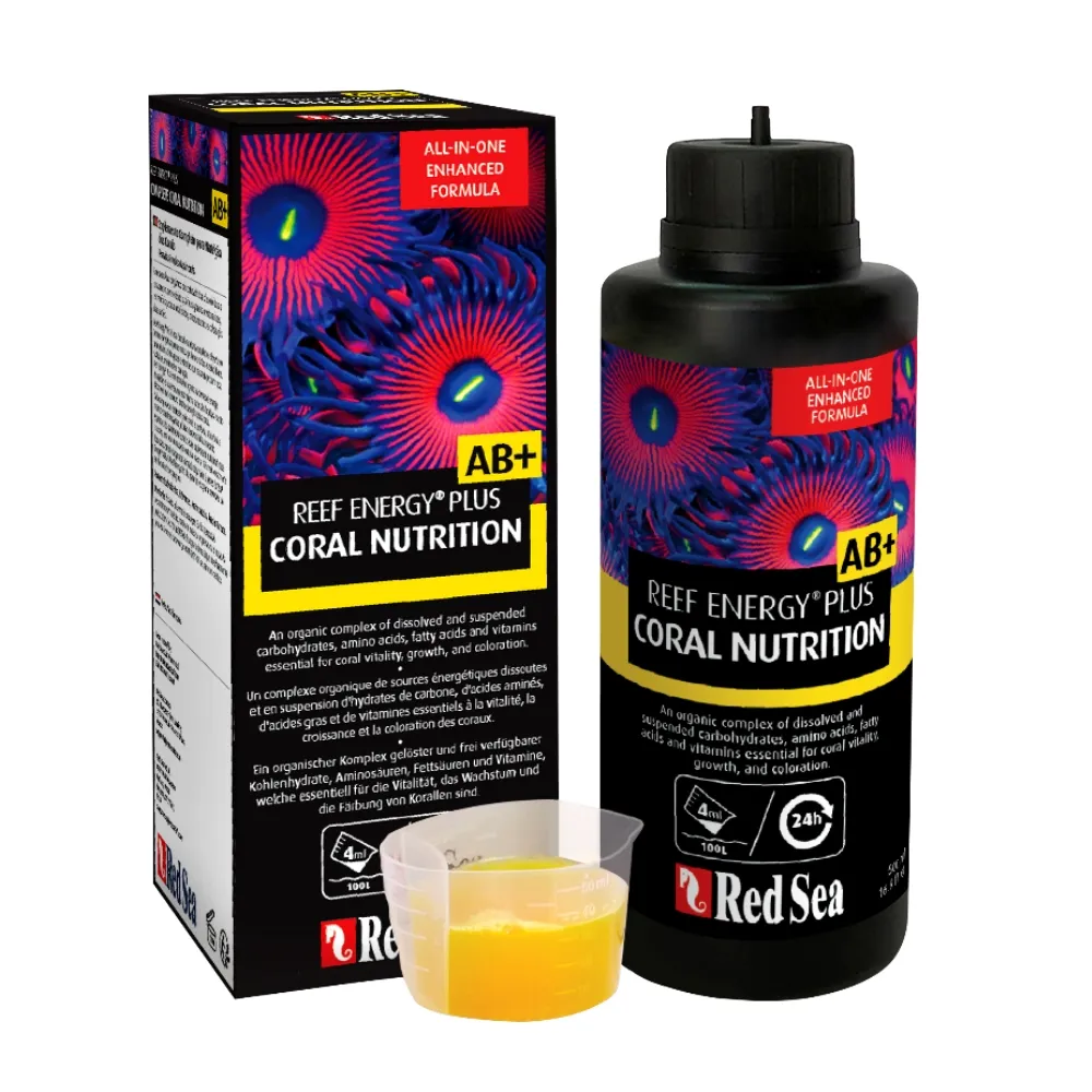 【RED SEA 紅海】珊瑚能量食物PLUS AB+海水珊瑚能量/增強珊瑚活力顯色1L(珊瑚生長率增加15%/22104)