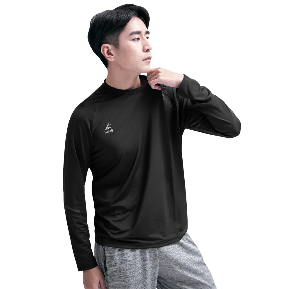 【Dreamming】SPORT彈力圓領運動長T 親膚 涼感 透氣(共二色)