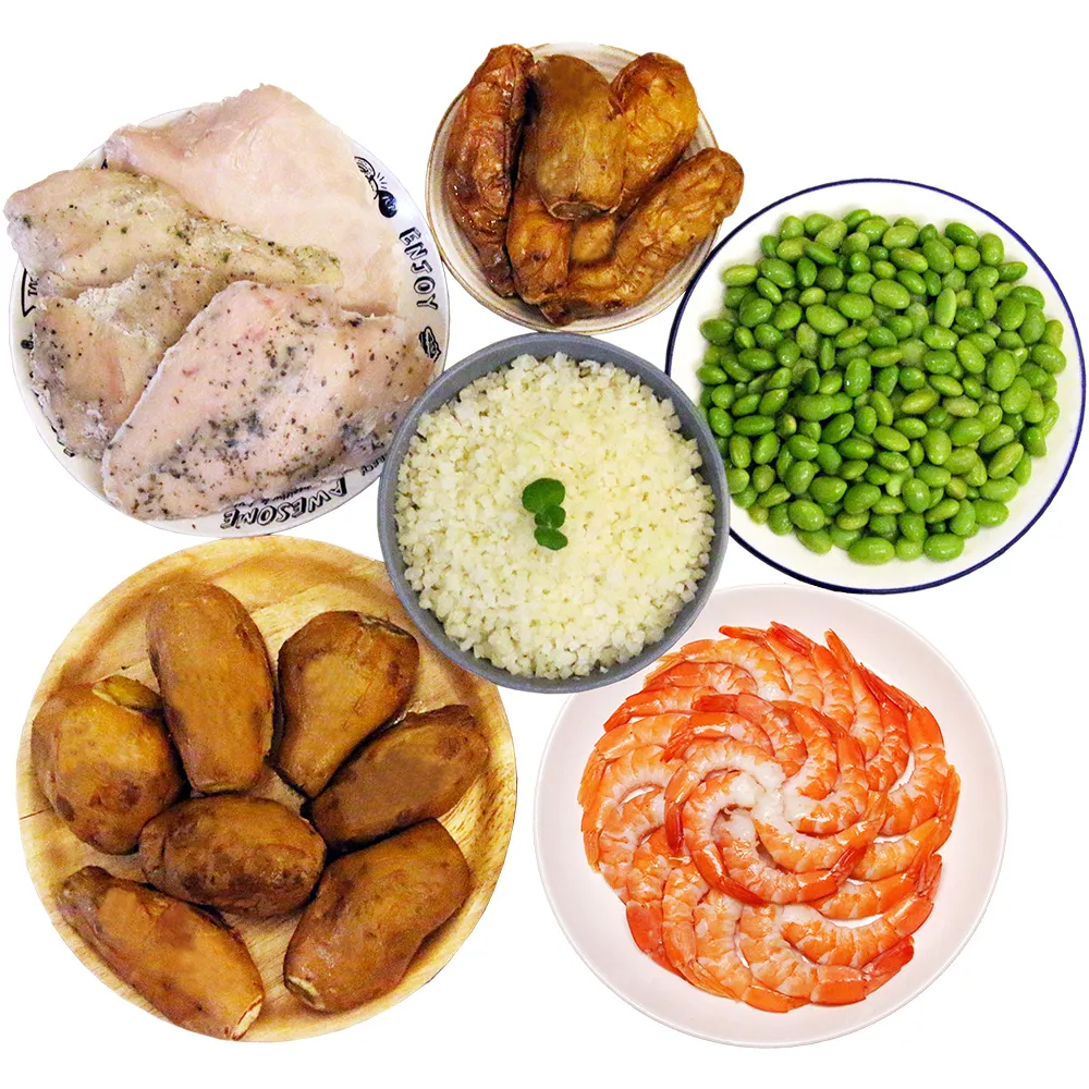 【田食原】輕食健身10件組3800g(方便即食 冰烤地瓜 超嫩雞胸肉 毛豆 花椰菜米 健康減醣 輕食健身餐 低熱量)