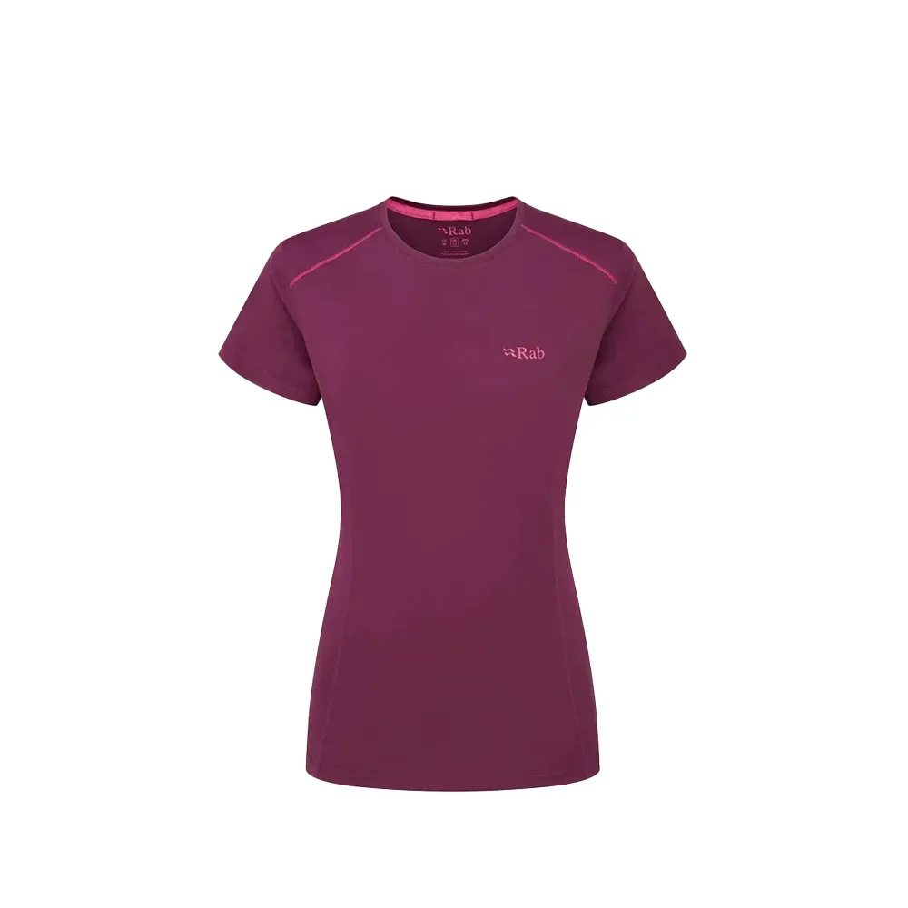 【RAB】Force Tee Wmns 圓領短袖透氣排汗衣 女款 桑葚紫 #QBL06