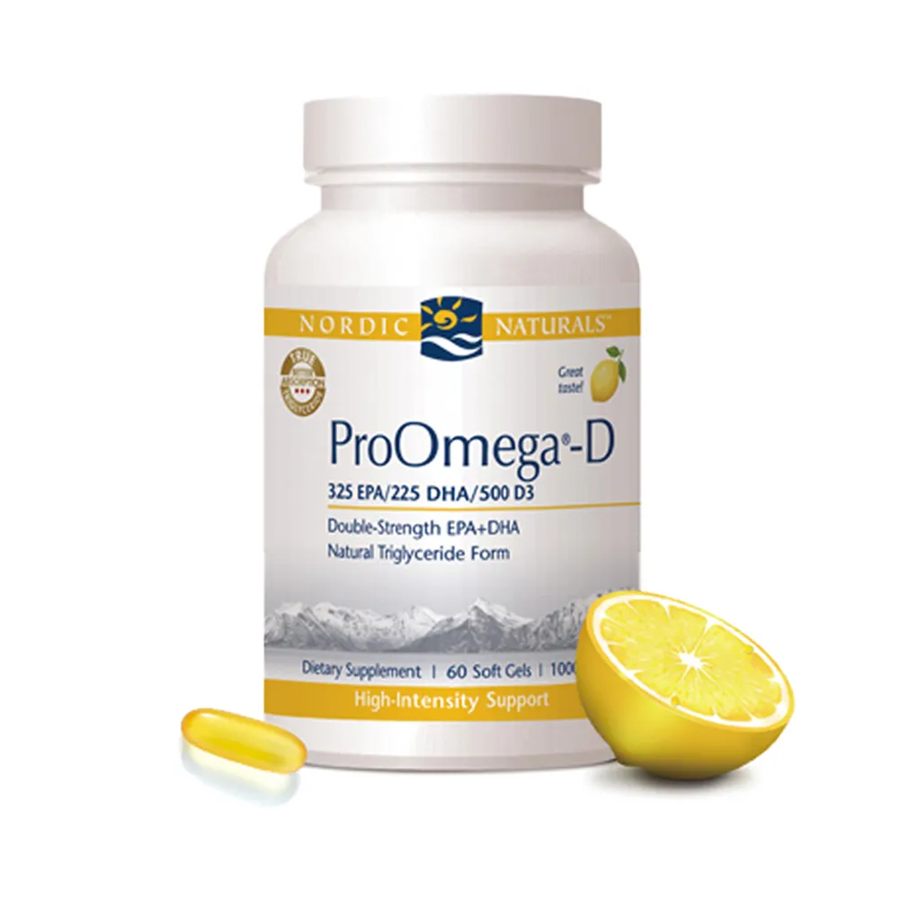 【NORDIC NATURALS 北歐天然】魚油+D3 膠囊食品 1瓶組(60顆/瓶)