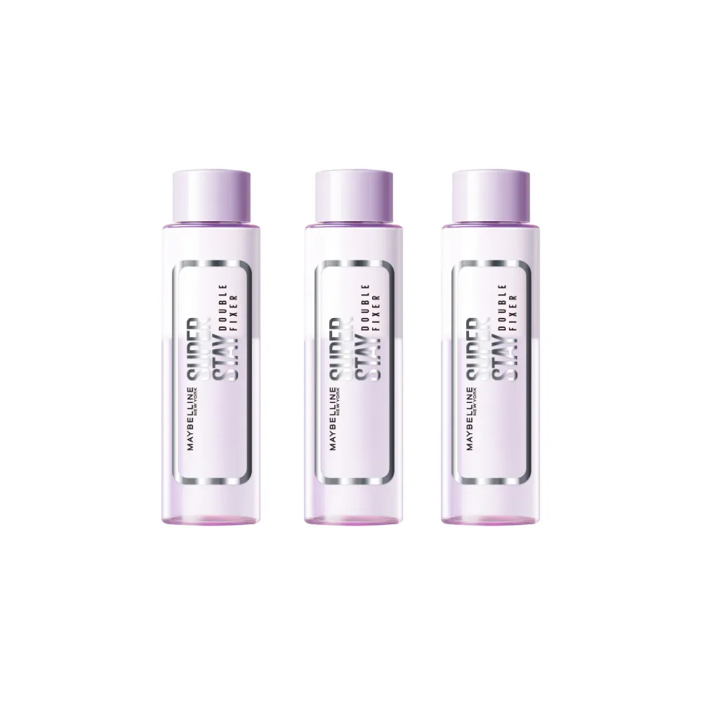 【MAYBELLINE 媚比琳】超持久極細雙效定妝噴霧 補充瓶_3入組