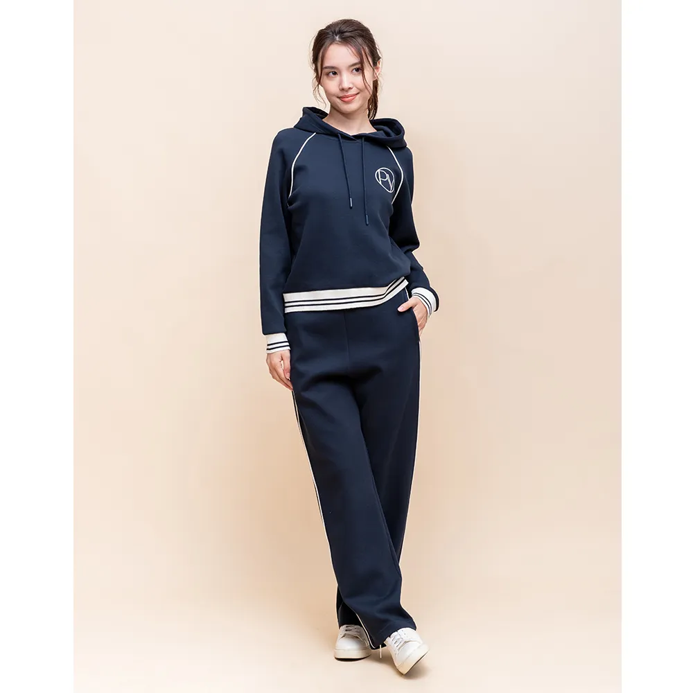 【perng yuh 芃諭名品】*自由慣性 繡飾 鬆緊寬管褲(2025 AW Collection|4C秋冬新品上市)