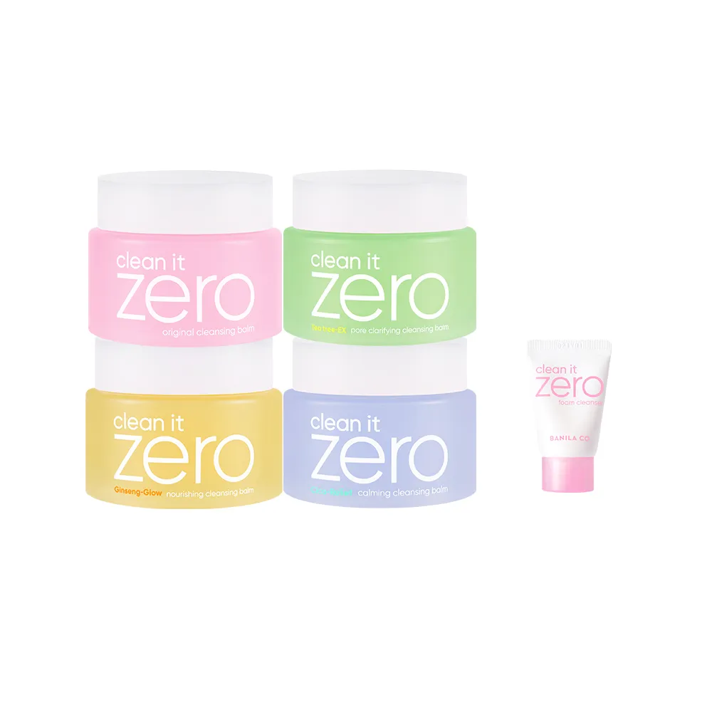 【BANILA CO】ZERO零感肌瞬淨卸妝霜100ml-2入(經典潤澤/茶樹控油/積雪草舒敏/卸妝膏/清潔)