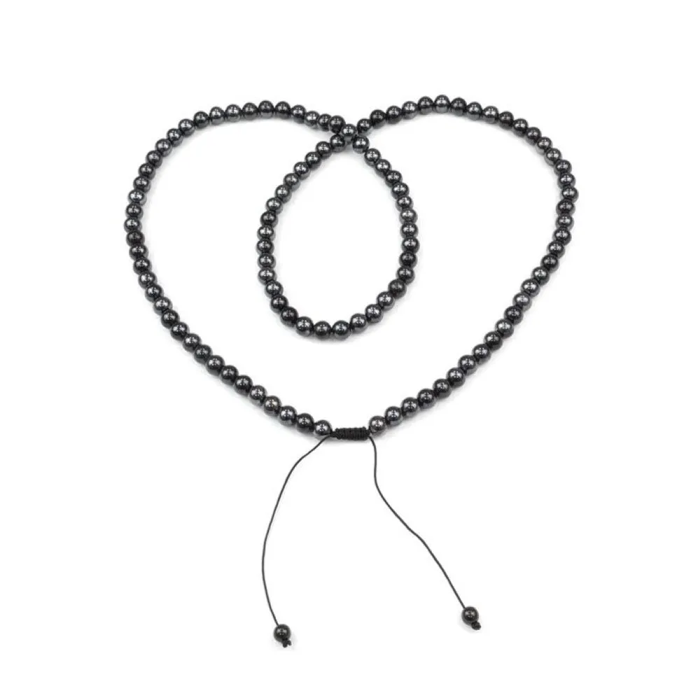 【海夫健康生活館】恩悠數位 NU 金屬黑色開運能量珠項圈 108顆10mm (9HPN001B108)