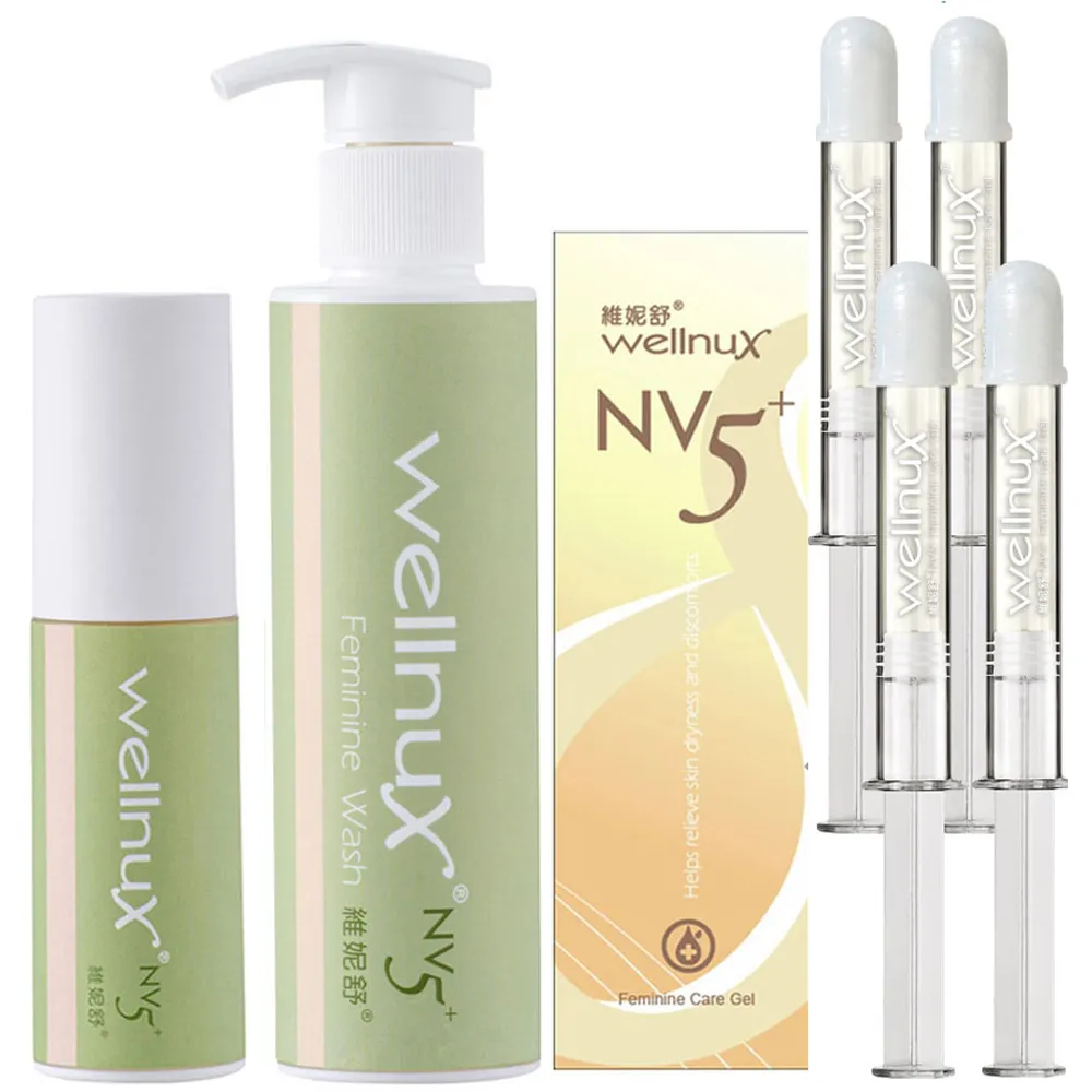 【WellnuX 維妮舒】擺脫困擾輕鬆組(舒芙菁華安瓶2mlx4+浴潔露150ml+原液芬露30ml)私密保養