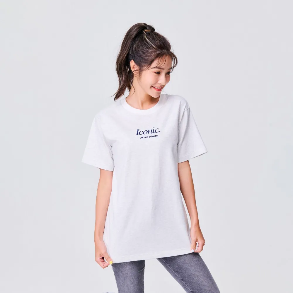 【NEW BALANCE】NB 圓領刺繡字母短T_女性_牙白色_WT31551SAH(美版 版型偏大)