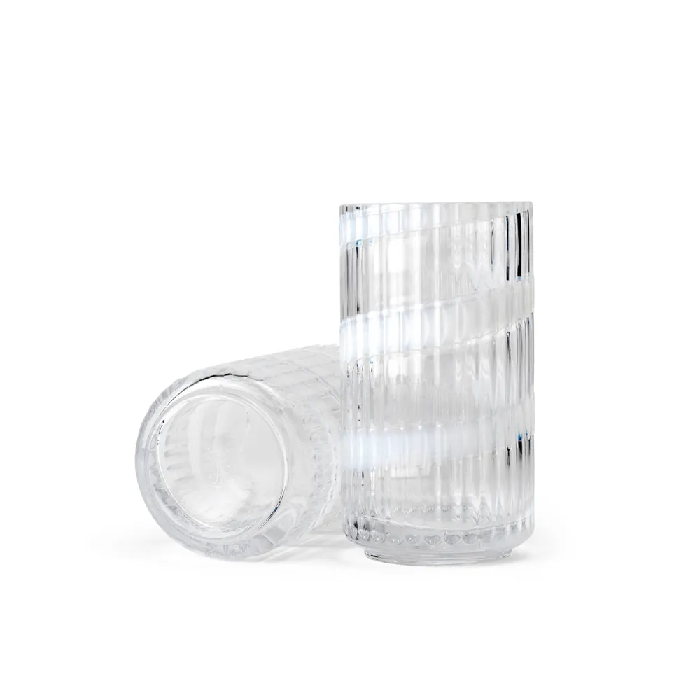 【北歐櫥窗】Lyngby Porcelain Swirl 渦紋 玻璃花瓶(H 15.5cm)
