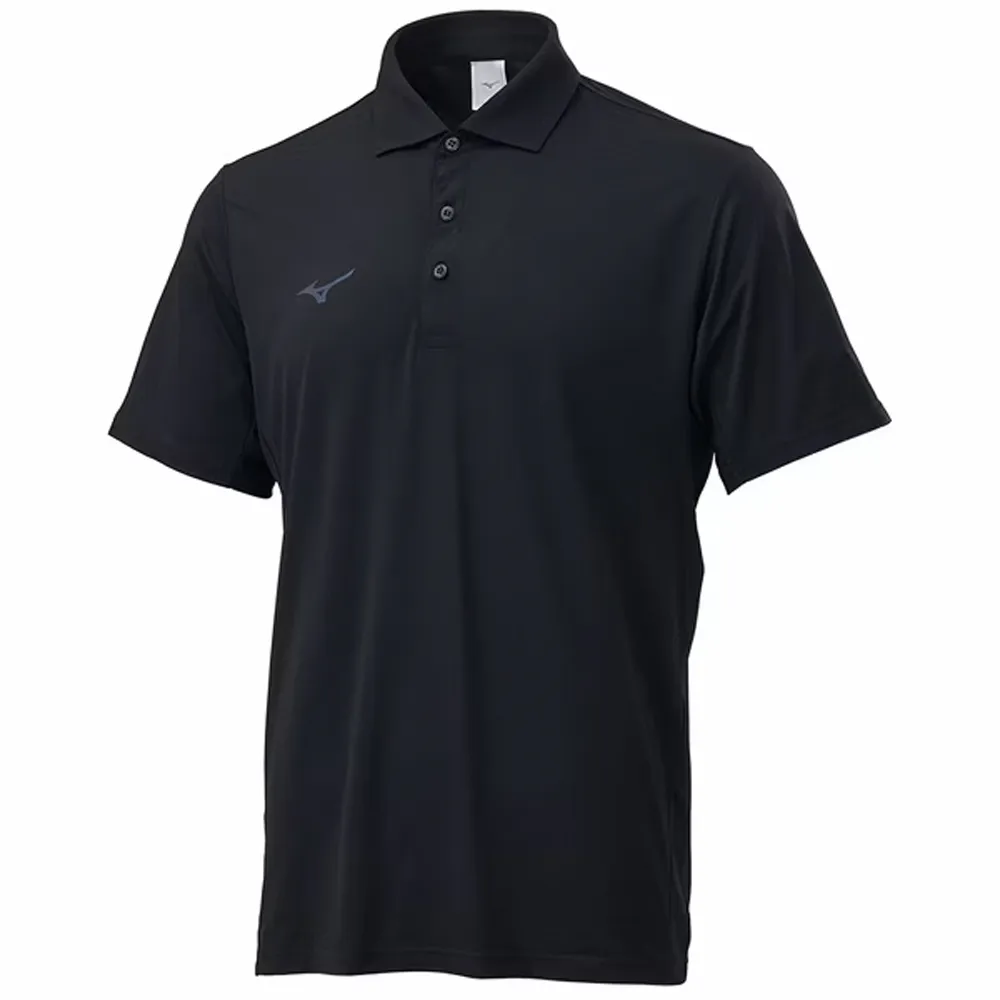 【MIZUNO 美津濃】短袖上衣 男 POLO衫 吸濕排汗 黑 32TAD01609