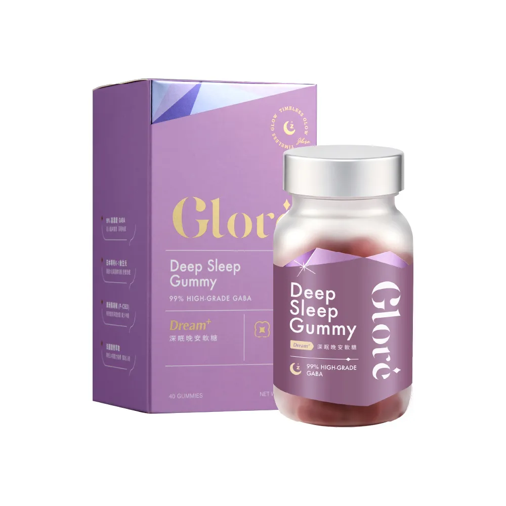【Glore】Dream+ 深眠晚安軟糖(40粒/盒.GABA.P-CBD.放鬆.舒壓.好眠)