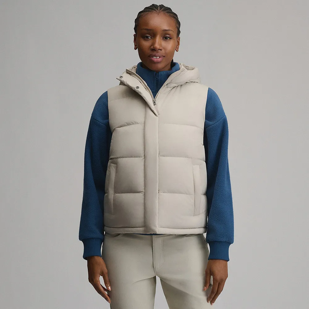 【Eddie Bauer】女性短版防水羽絨背心 E-5VEA-3115