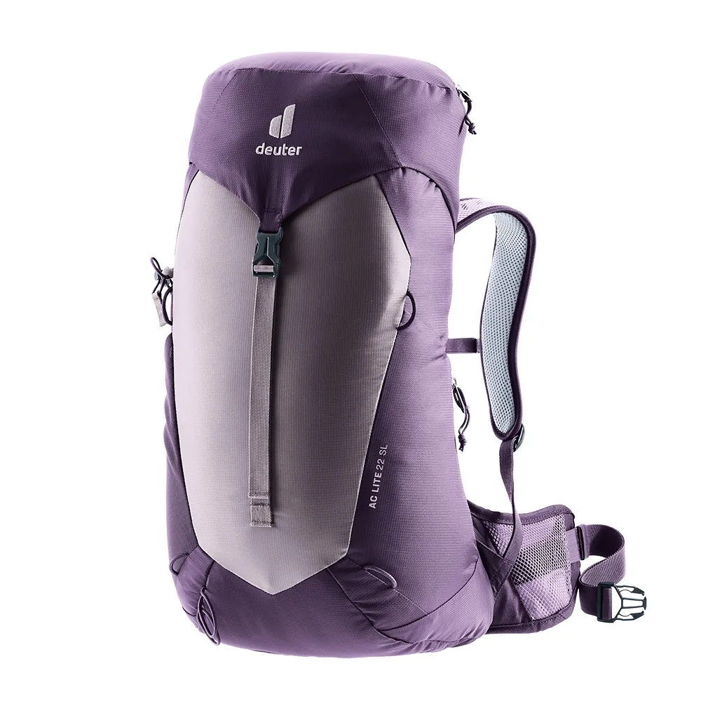 【deuter】AC LITE網架直立式透氣背包22SL(3420724薰衣草紫/戶外旅遊/日常休閒/旅行/登山健行)