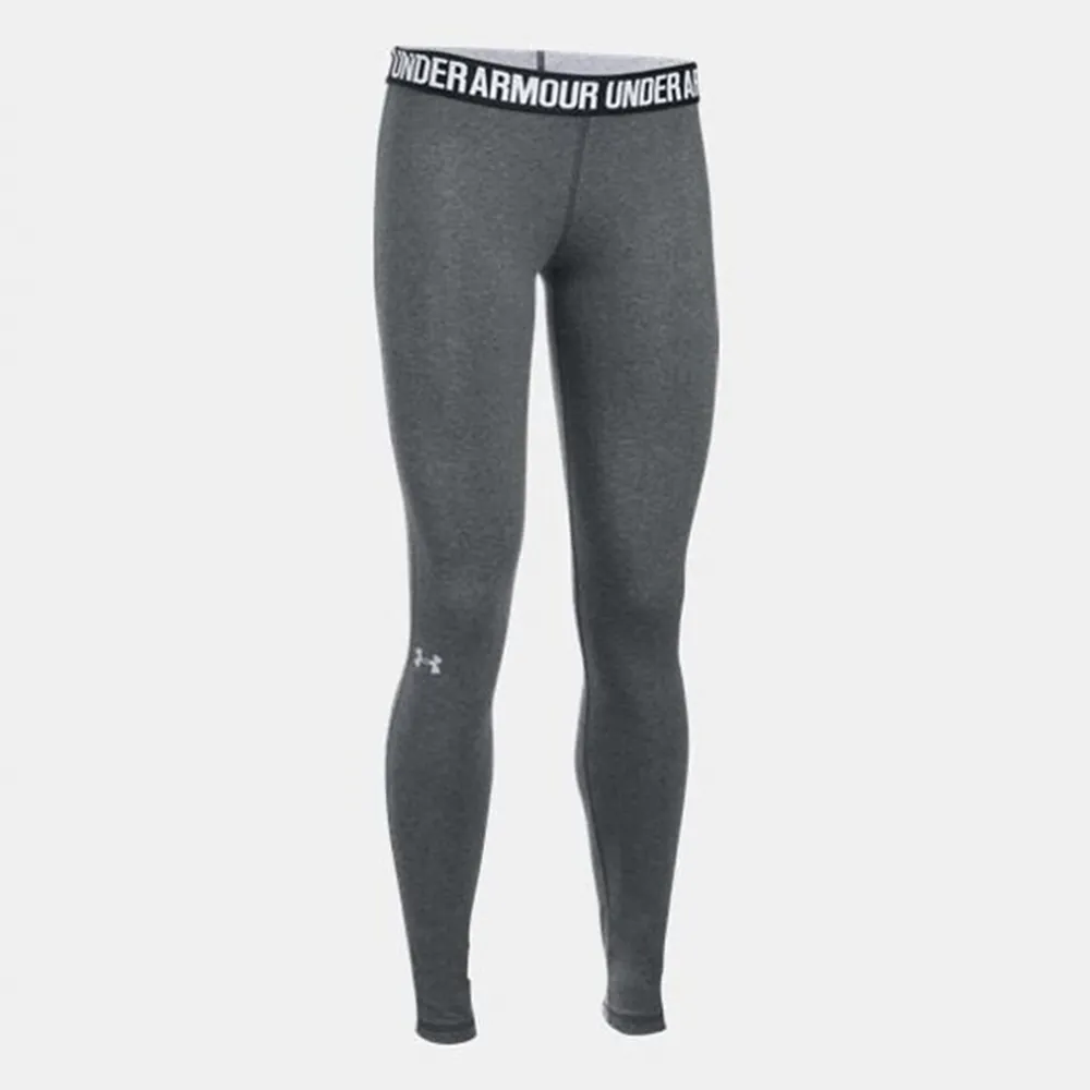 【UNDER ARMOUR】長褲 女款 運動褲 緊身褲 HG FAVORITE 灰 1287136-090