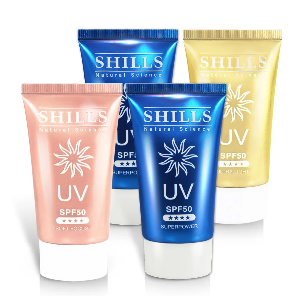 【SHILLS 舒兒絲】很耐曬超清爽美白防曬凝乳SPF50★★★★4入(無酒精/全身適用)
