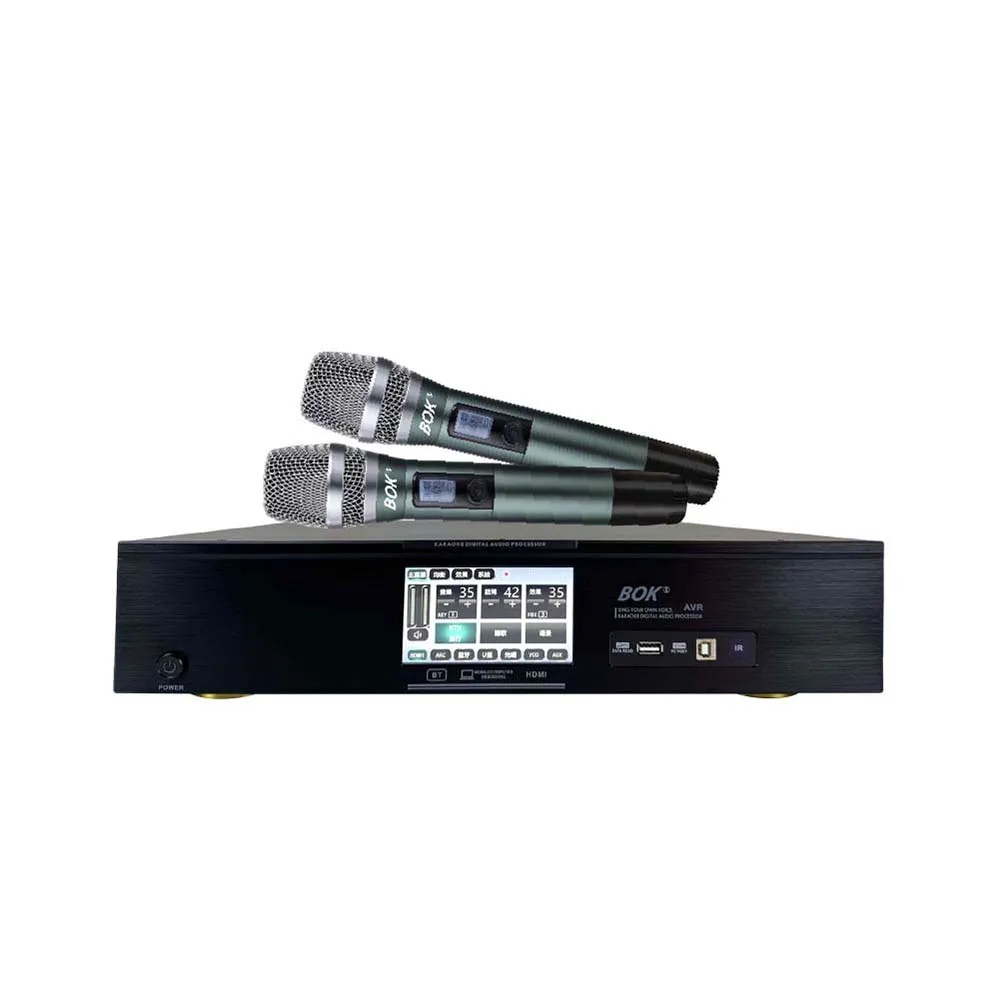 【BOK】AVR 觸控式HDMI智能數位卡拉OK擴大機(含UHF無線麥克風)