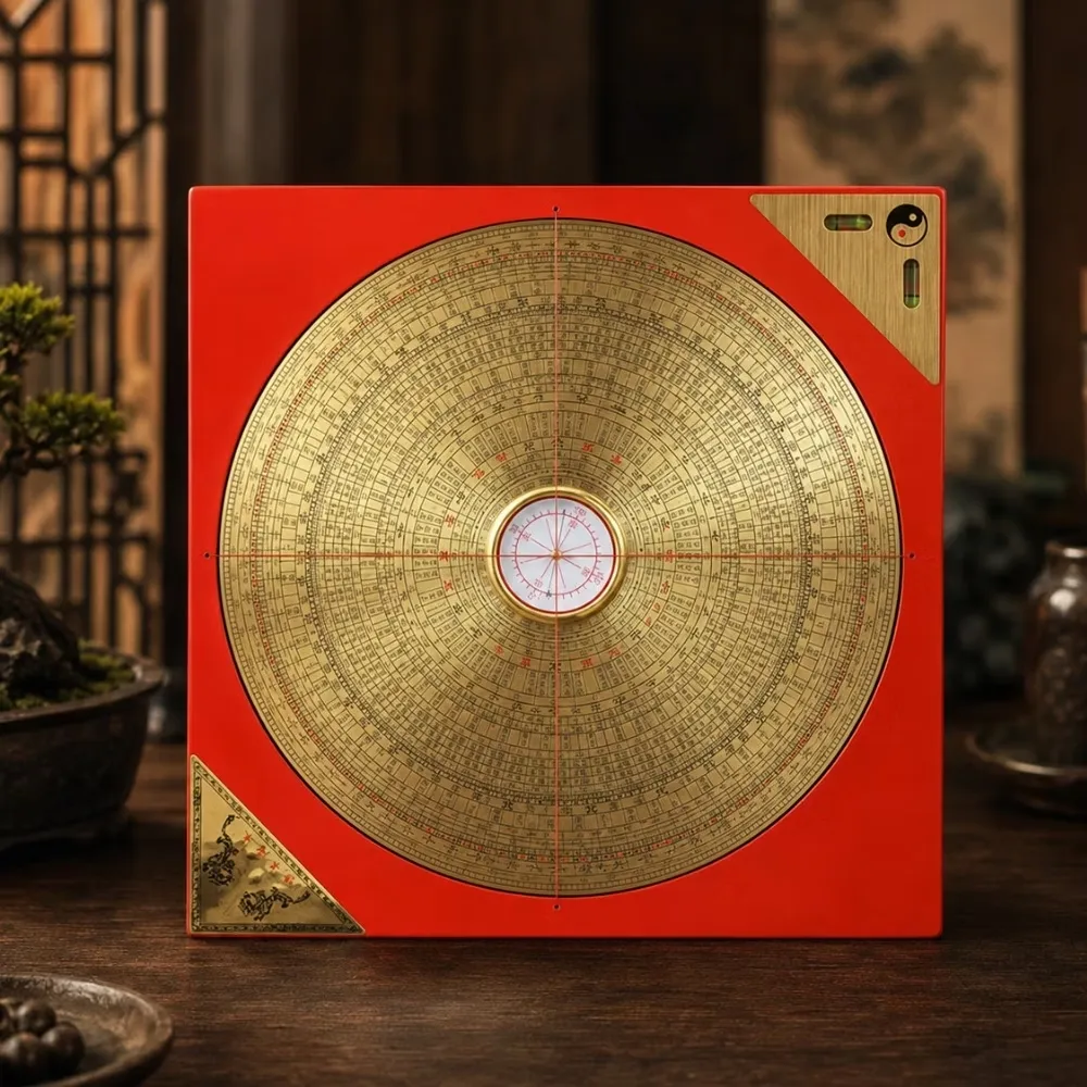 高精度專業方正羅盤(三元三閤 綜閤盤 黃銅 羅經 指南針 風水盤)