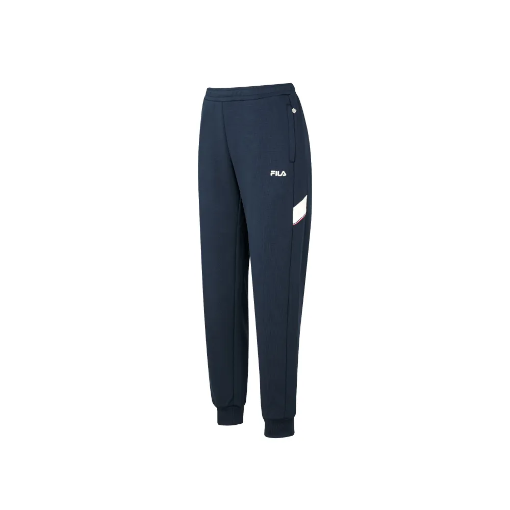 【FILA】女針織束口長褲-丈青 5PNA-5716-NV